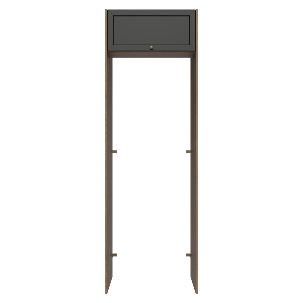 Porta-Geladeira 73 cm 1 Porta Basculante Rustic/Preto Vik Madesa