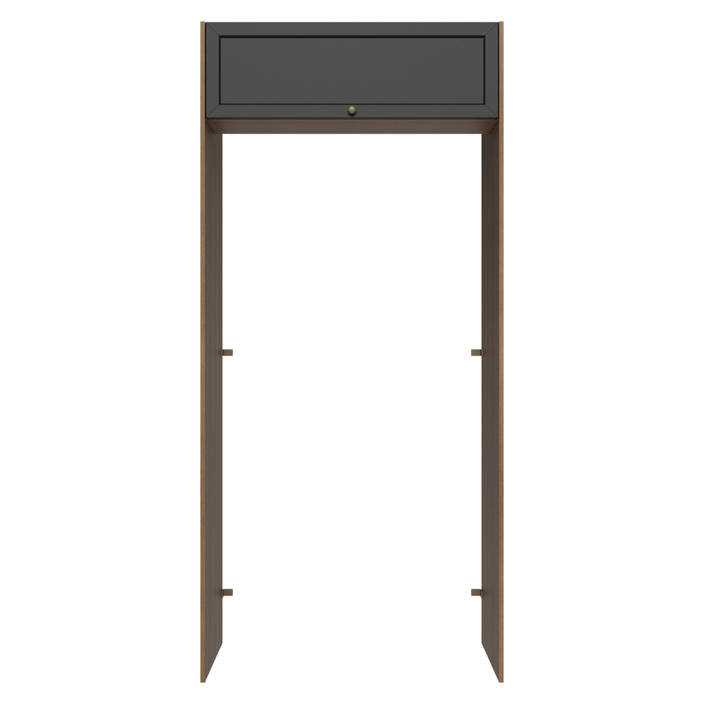 Porta-Geladeira 103 cm 1 Porta Basculante Rustic/Preto Vik Madesa