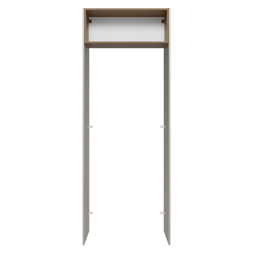 Porta-Geladeira 83 cm 1 Porta Basculante Crema/Rustic/Crema Vik Madesa