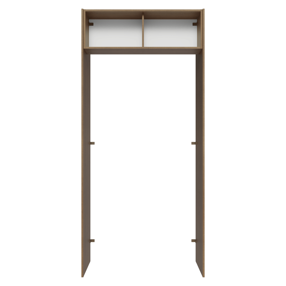Porta-Geladeira 103 cm 1 Porta Basculante Rustic/Crema Vik Madesa