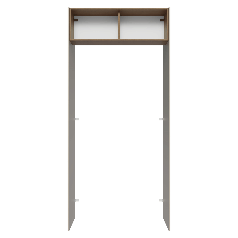 Porta-Geladeira 103 cm 1 Porta Basculante Crema/Rustic/Crema Vik Madesa