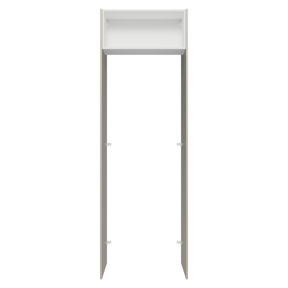 Porta-Geladeira 73 cm 1 Porta Basculante Crema/Branco/Crema Agata Madesa