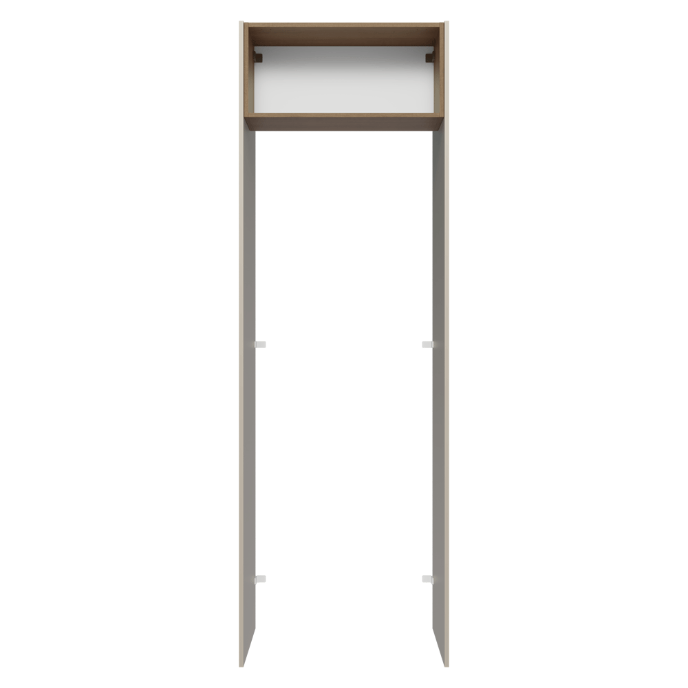 Porta-Geladeira 73 cm 1 Porta Basculante Crema/Rustic/Crema Agata Madesa