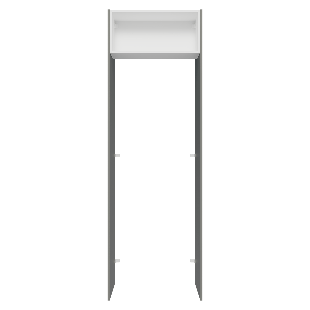 Porta-Geladeira 73 cm 1 Porta Basculante Cinza/Branco/Cinza Lux Madesa