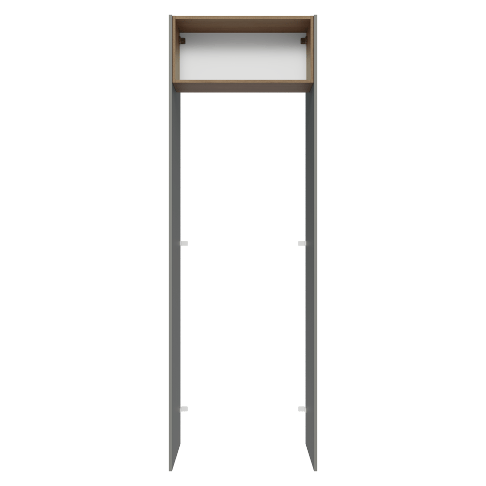 Porta-Geladeira 73 cm 1 Porta Basculante Cinza/Rustic/Cinza Lux Madesa