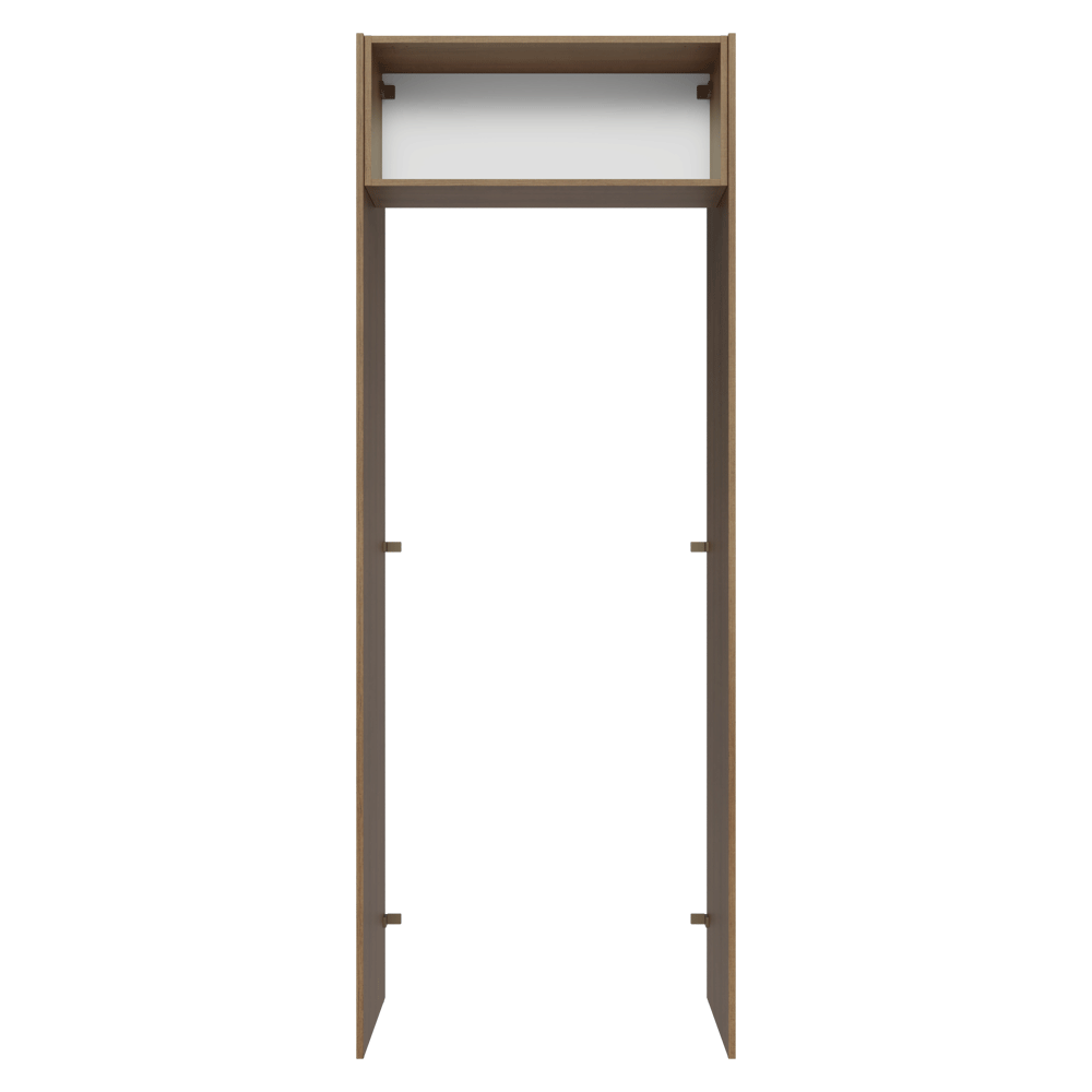 Porta-Geladeira 83 cm 1 Porta Basculante Rustic/Branco Vik Madesa