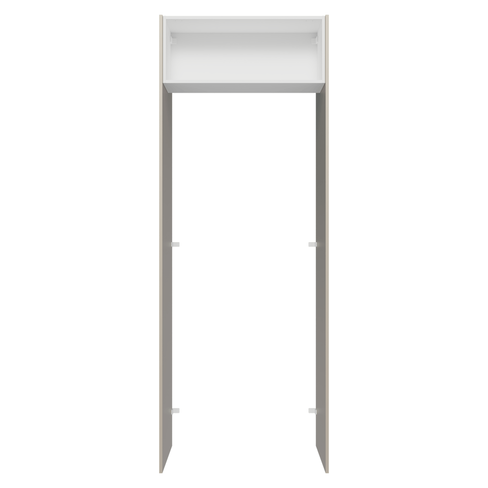 Porta-Geladeira 83 cm 1 Porta Basculante Crema/Branco/Crema Agata Madesa