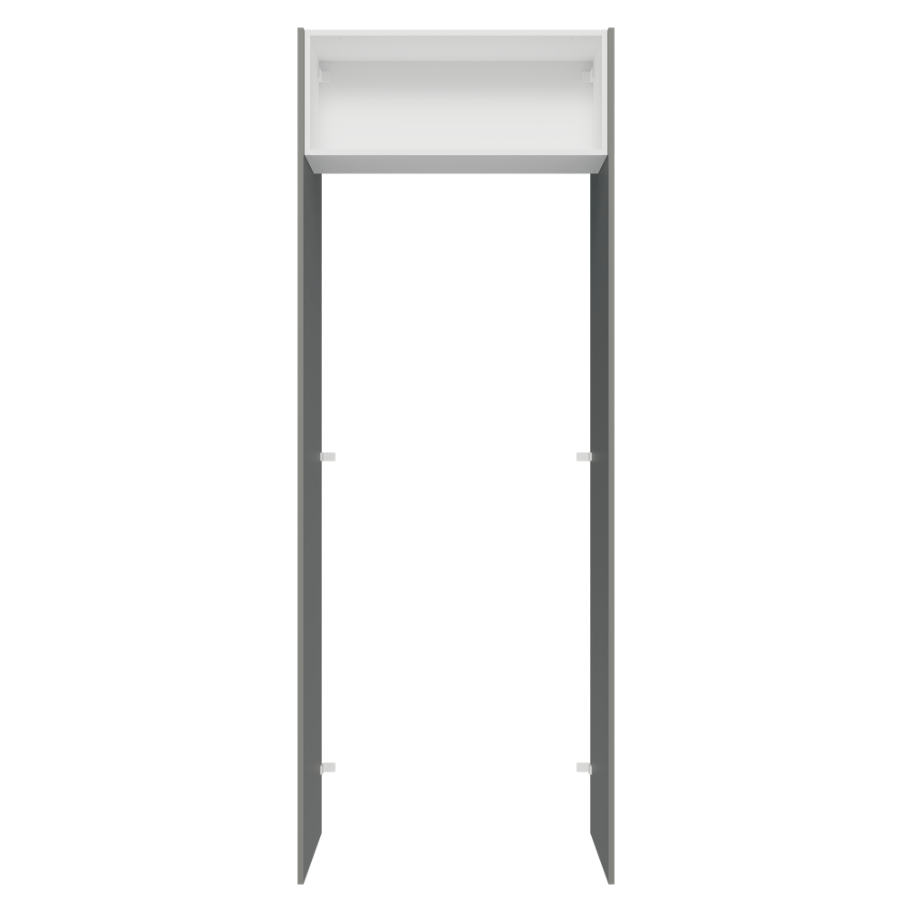 Porta-Geladeira 83 cm 1 Porta Basculante Cinza/Branco/Cinza Lux Madesa