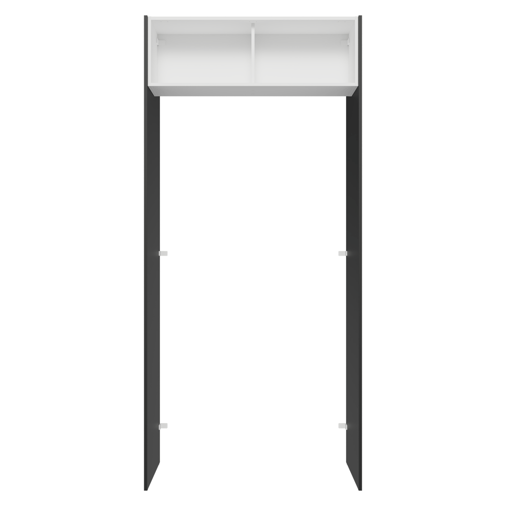 Porta-Geladeira 103 cm 1 Porta Basculante Preto/Branco/Preto Lux Madesa
