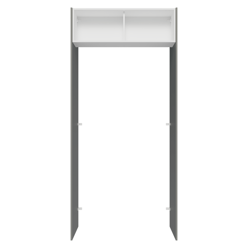 Porta-Geladeira 103 cm 1 Porta Basculante Cinza/Branco/Cinza Lux Madesa