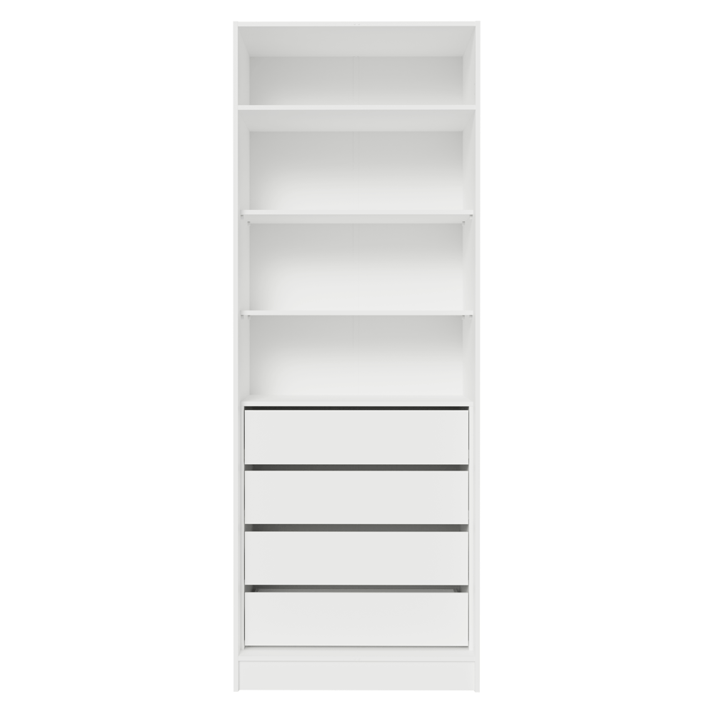 Guarda-Roupa Modulado 2 Portas 4 Gavetas Branco Neo Madesa