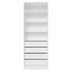 Guarda-Roupa Modulado 2 Portas 4 Gavetas Branco Neo Madesa