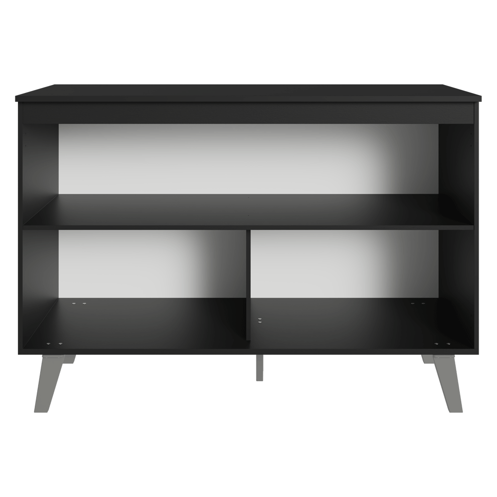 Balcão de Cozinha 120 cm 2 Portas Com Pés Preto Nice Madesa