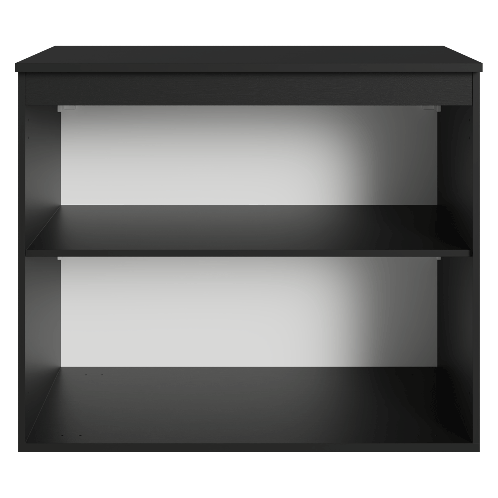 Balcão de Cozinha 80 cm 2 Portas Suspenso Preto Nice Madesa