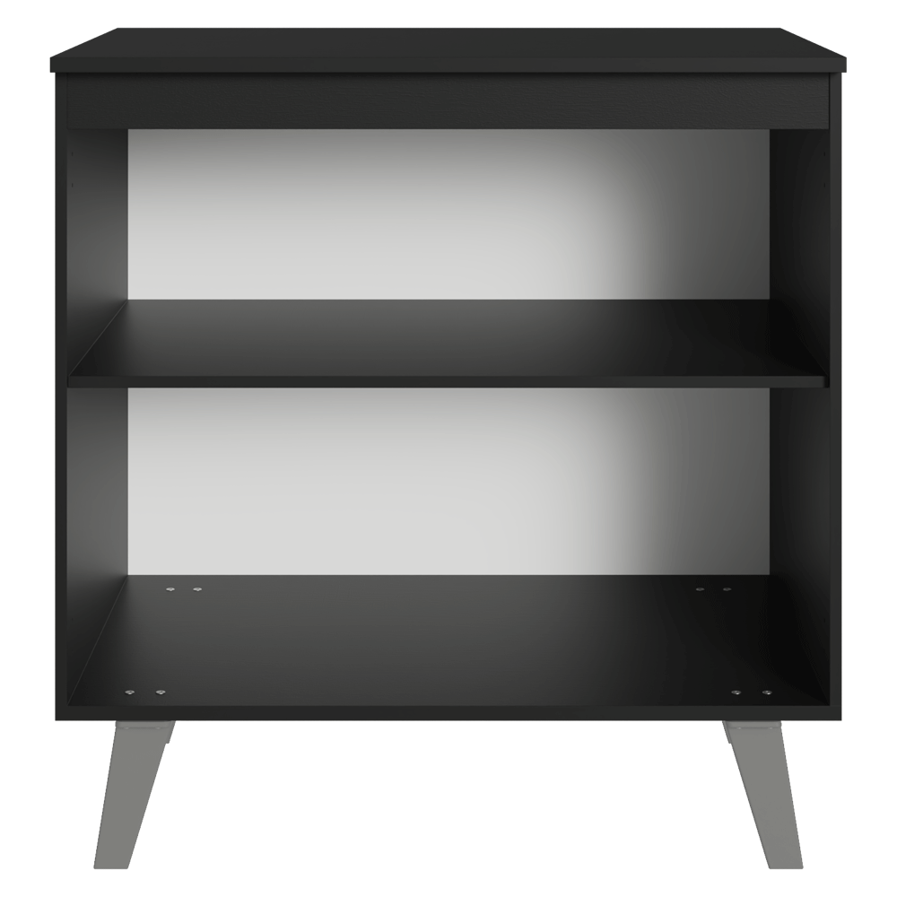 Balcão de Cozinha 80 cm 2 Portas Com Pés Preto Nice Madesa