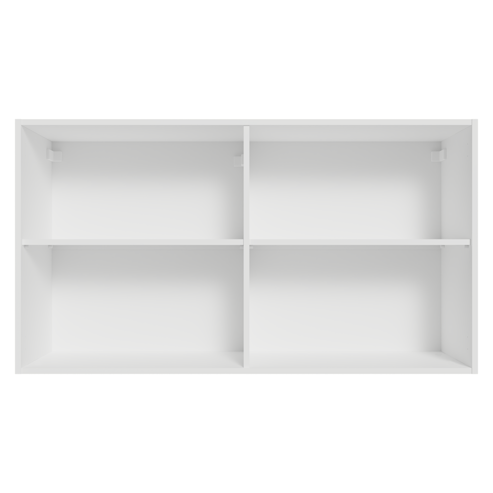 Armário Aéreo 120 cm 2 Portas Branco/Crema Vik Madesa