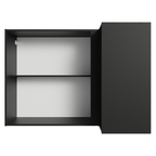 Armário Aéreo de Canto 1 Porta e Adega Preto Nice Madesa