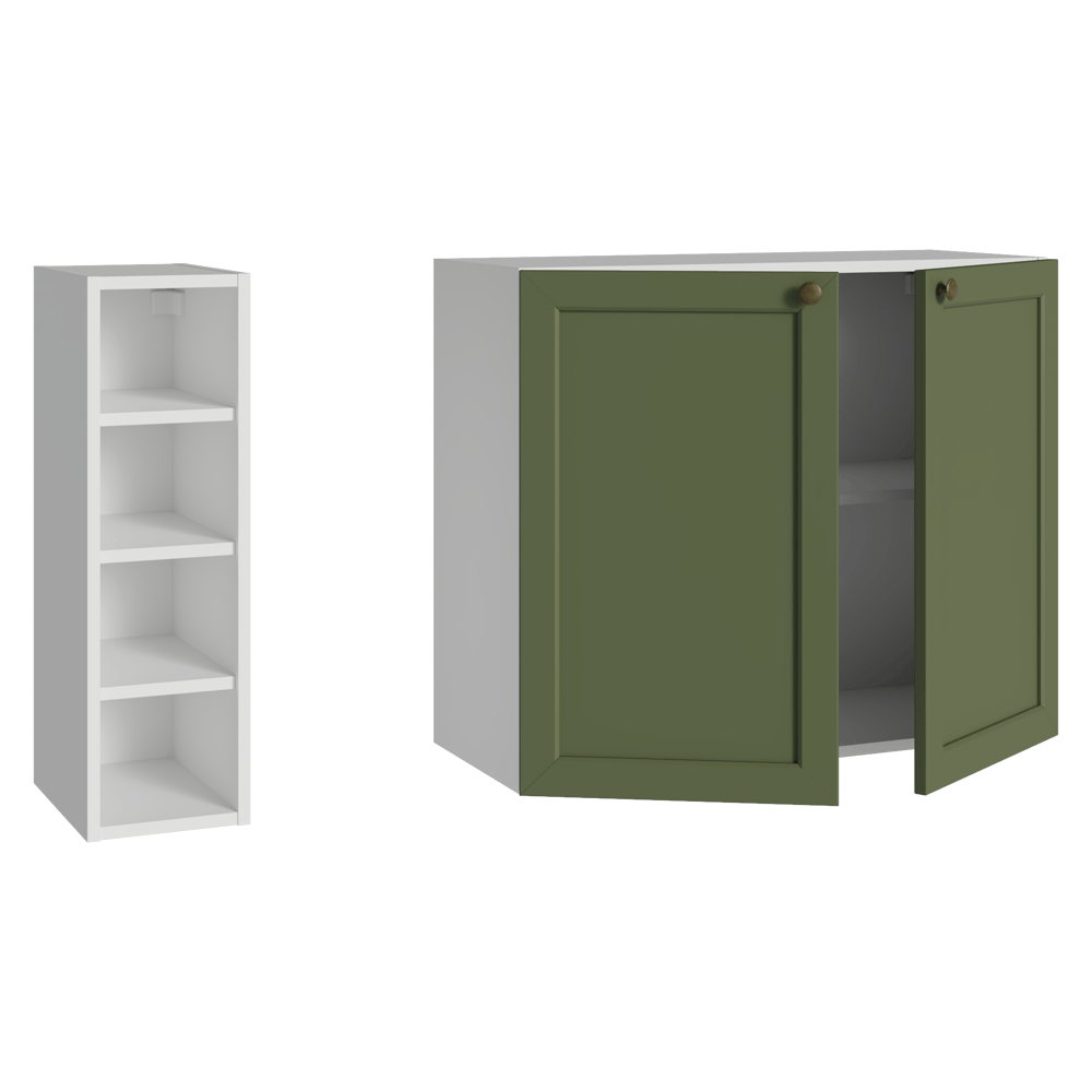 Buffet Aparador com Adega 100cm 2 Portas Branco/Verde Vik Madesa 16