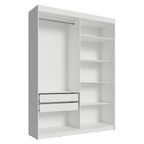 Guarda-Roupa Closet 2 Gavetas 121 cm Branco Venus Madesa