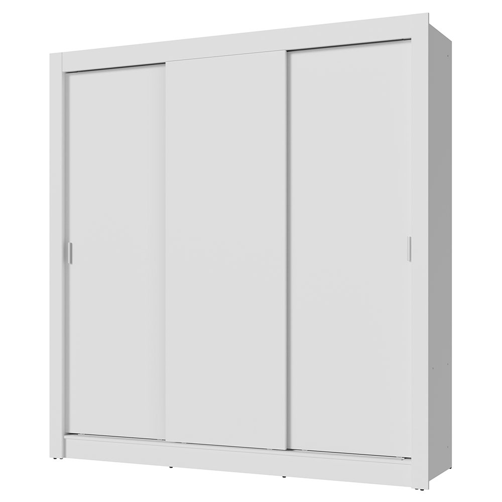 Guarda-Roupa Casal Madesa Mônaco 3 Portas de Correr Branco