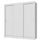 Guarda-Roupa Casal Madesa Mônaco 3 Portas de Correr Branco