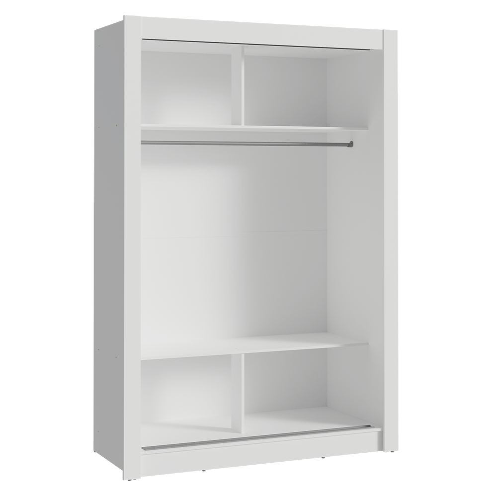 Guarda-Roupa Solteiro 2 Portas de Correr Branco Denver Madesa