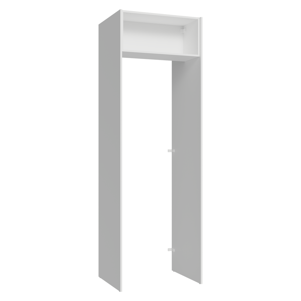 Porta-Geladeira 73 cm 1 Porta Basculante Branco/Rustic Glamy Madesa