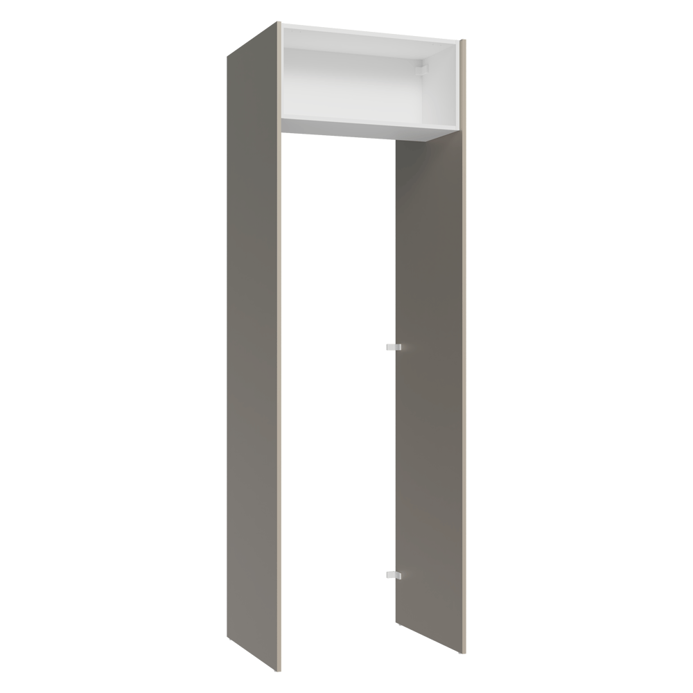 Porta-Geladeira 73 cm 1 Porta Basculante Crema/Branco/Crema Agata Madesa