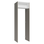 Porta-Geladeira 73 cm 1 Porta Basculante Crema/Branco/Crema Agata Madesa