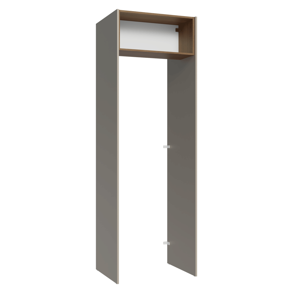Porta-Geladeira 73 cm 1 Porta Basculante Crema/Rustic/Crema Agata Madesa