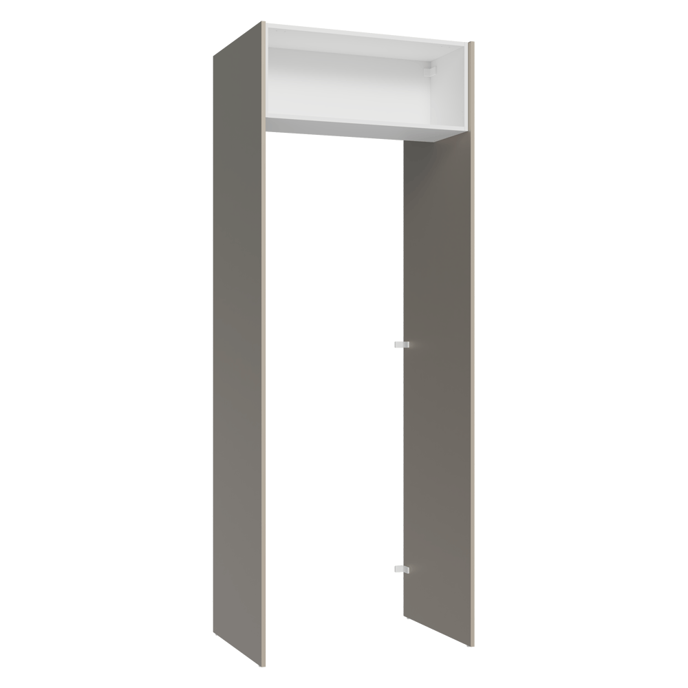 Porta-Geladeira 83 cm 1 Porta Basculante Crema/Branco/Crema Agata Madesa