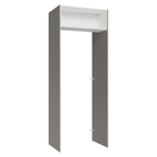 Porta-Geladeira 83 cm 1 Porta Basculante Crema/Branco/Crema Agata Madesa