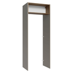 Porta-Geladeira 83 cm 1 Porta Basculante Crema/Rustic/Crema Agata Madesa