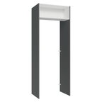 Porta-Geladeira 83 cm 1 Porta Basculante Cinza/Branco/Cinza Agata Madesa