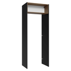 Porta-Geladeira 83 cm 1 Porta Basculante Preto/Rustic/Preto Glamy Madesa