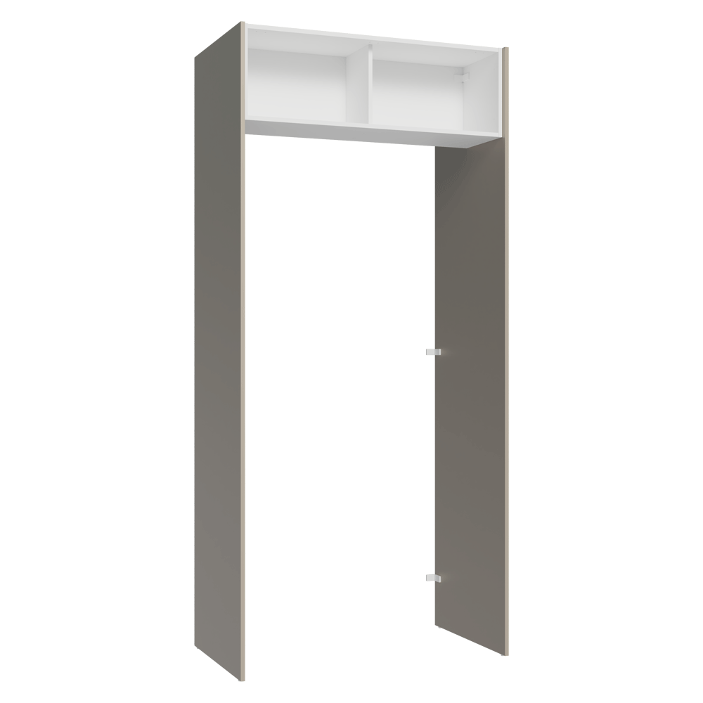 Porta-Geladeira 103 cm 1 Porta Basculante Crema/Branco/Crema Agata Madesa