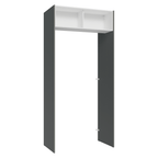 Porta-Geladeira 103 cm 1 Porta Basculante Cinza/Branco/Cinza Agata Madesa