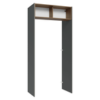 Porta-Geladeira 103 cm 1 Porta Basculante Cinza/Rustic/Cinza Agata Madesa