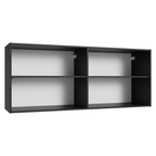 Armário Aéreo 120 cm 2 Portas Preto Nice Madesa