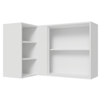 Armário Aéreo de Canto Para Linha 60 cm de Profundidade Branco/Crema Vik Madesa