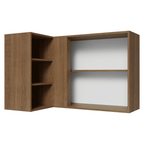 Armário Aéreo de Canto Para Linha 60 cm de Profundidade Rustic/Crema Vik Madesa