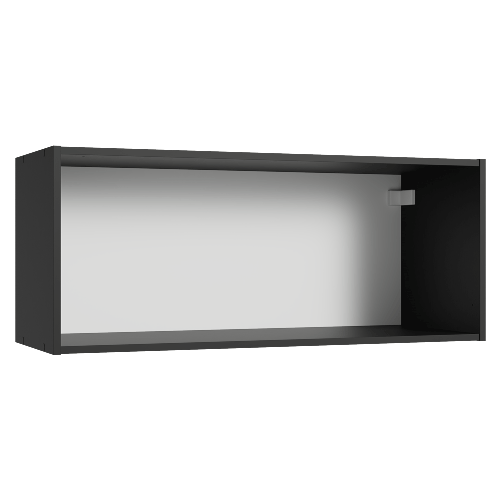 Armário Aéreo 80 cm 1 Porta Basculante Preto Nice Madesa