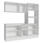 Armário de Cozinha Completa 100% MDF 190cm Smart Branco Brilhante Madesa 01