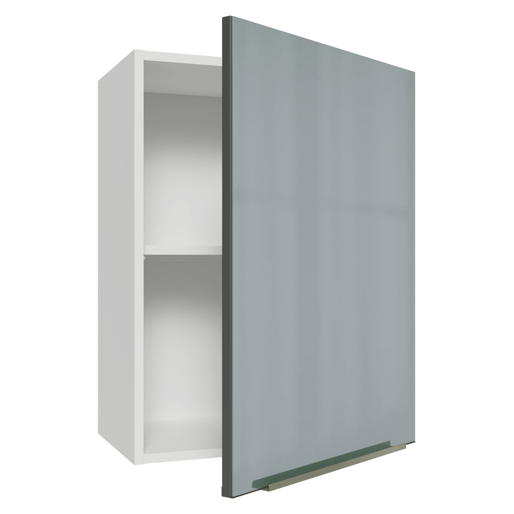 Armário Aéreo 50cm 1 Porta Branco/Cinza Lux Madesa