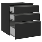 Balcão de Cozinha 60 cm 3 Gavetas Suspenso Preto Nice Madesa