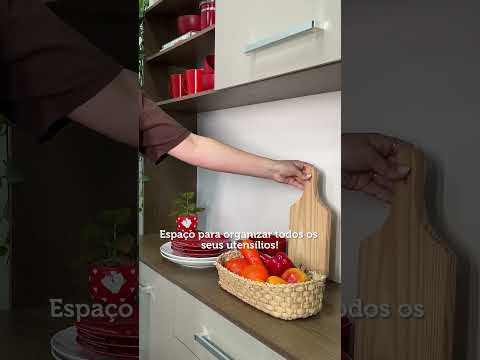 Armário de Cozinha Compacta 120cm Rustic/Crema Life Madesa