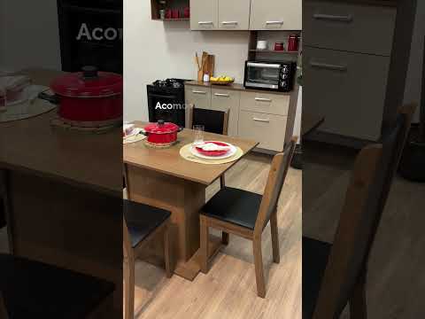 Conjunto Sala de Jantar Madesa Talita Mesa Tampo de Madeira com 4 Cadeiras Rustic/Preto/Oxford