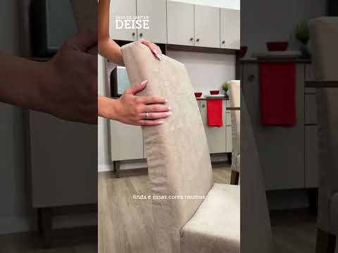 Conjunto Sala de Jantar Madesa Deise Mesa Tampo de Madeira 4 Cadeiras Rustic/Crema/Imperial