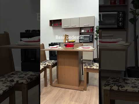 Conjunto Sala de Jantar Madesa Luana Mesa Tampo de Madeira com 4 Cadeiras Rustic/Bege Marrom