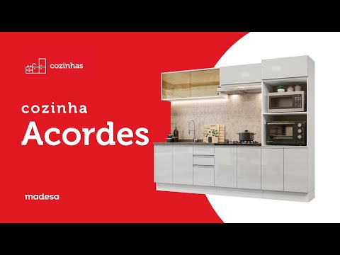 Armário Aéreo 100% MDF 35 cm 1 Porta Branco/Rustic Acordes Madesa